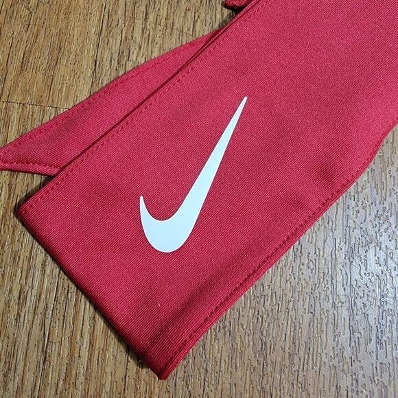 Nike Dry Head Tie Headband Red White Dri-Fit Hat Tennis Basketball Running Gym - Picture 3 of 5